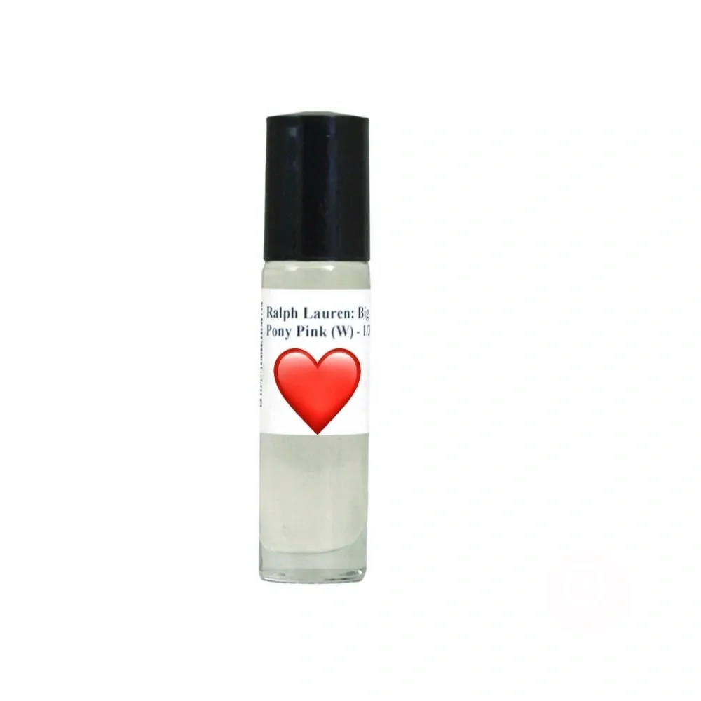 RL: Big Pony Pink (W) Type 1/3 Glass Rollerball Bottle